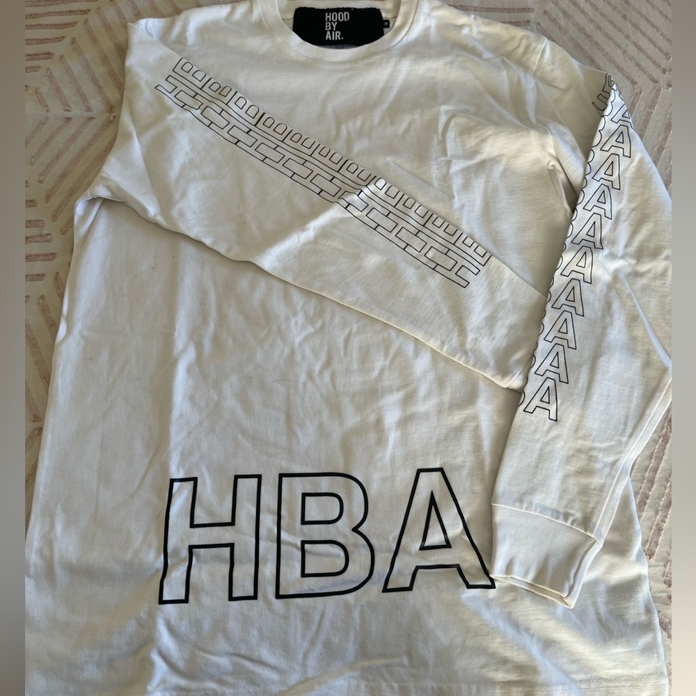 White HBA long sleeve T-shirt, Size M
